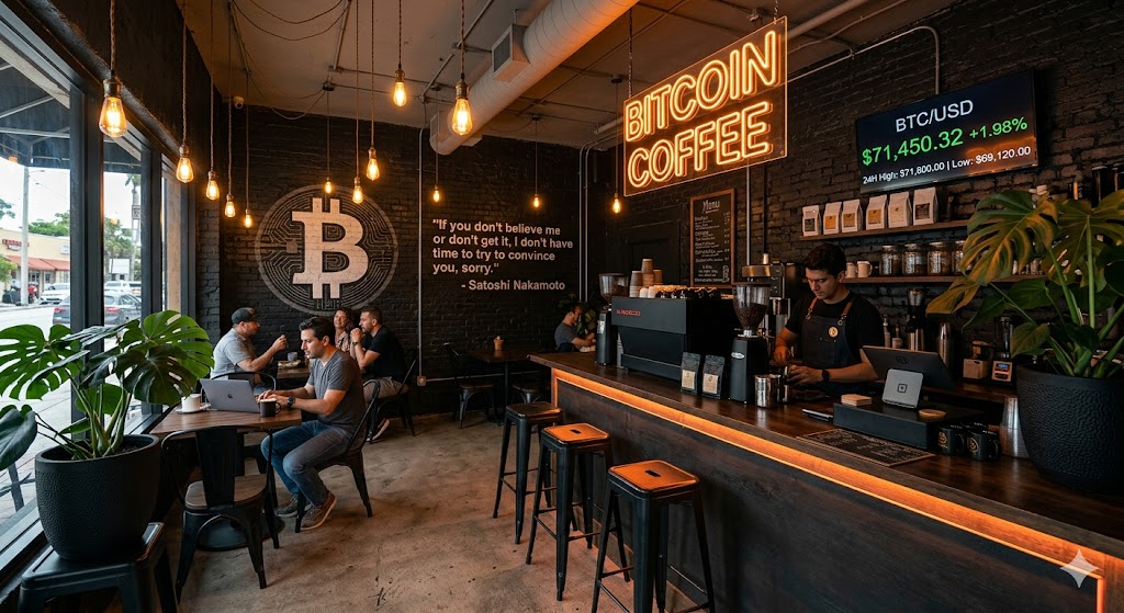 Miami Bitcoin Coffee Interior